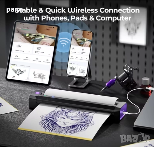 Термален тату принтер, снимка 5 - Друго оборудване - 52838552