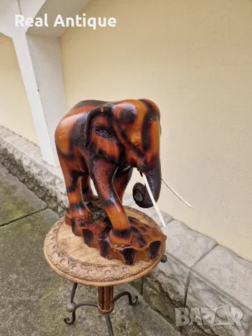 Огромна антикварна колекционерска дървена фигура статуетка , снимка 8 - Статуетки - 49620779