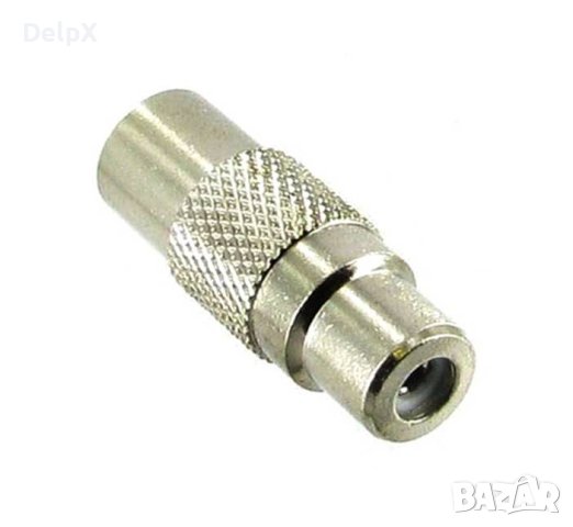 Букса преходна RCA(ж)/TV антена RF(м), снимка 1