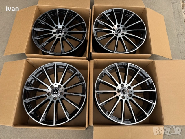 4 бр. чисто нови алуминиеви джанти спорт пакет Mercedes 20'' 5x112 , централен отвор 66.5, снимка 10 - Гуми и джанти - 53039945