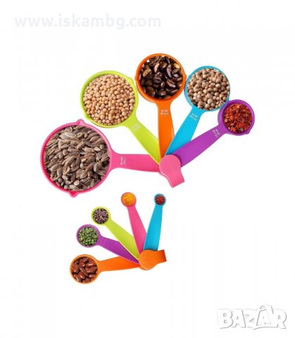 КОМПЛЕКТ ЦВЕТНИ МЕРИТЕЛНИ ЛЪЖИЧКИ, 10 БРОЯ - код 2773, снимка 5 - Аксесоари за кухня - 33918873