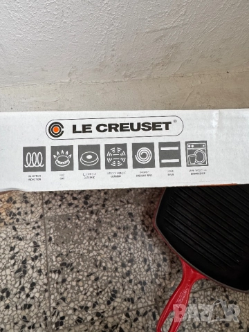 Професионален Чугунен Тиган Le Creuset Signature Square Skillet Grill 26см, 20183.26.00 / 00422!, снимка 6 - Съдове за готвене - 52559903