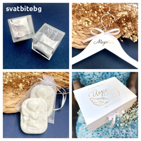 Комплекти за Кръщене, Бродирани Хавлии, Кутия за Кръщене, Кръстче Косичка, снимка 7 - Подаръци за кръщене - 51124089