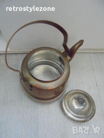 № 8177 стар метален / меден чайник   , снимка 4 - Други ценни предмети - 51342550