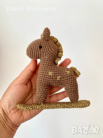 Плетени коледни играчки, кончета, играчки за елха, коледна декорация, играчки ръчна изработка, снимка 8 - Плюшени играчки - 38913295