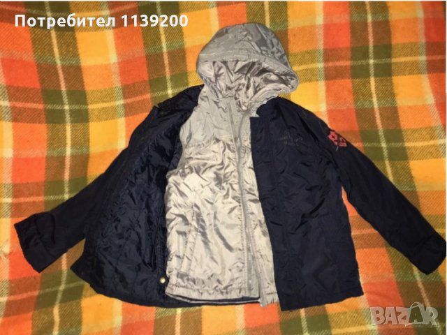 Детско яке Zara тъмносиньо със сребриста грейка 2 в 1 140см за момче, снимка 11 - Детски якета и елеци - 34980236