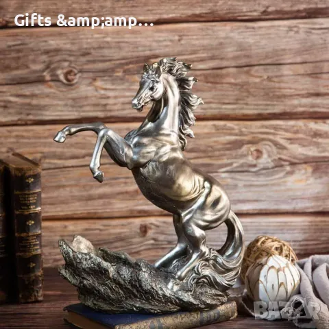 Стойка за вино Кон - от полирезин, снимка 2 - Статуетки - 48649915