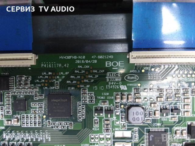 T-Conт BOARD ,HV430FHB-N10, 47-6021249  TELEFUNKEN 43FB5000