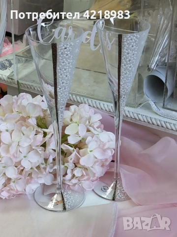 Сватбени чаши - НАМАЛЕНИ ЦЕНИ, снимка 2 - Декорация - 51724635