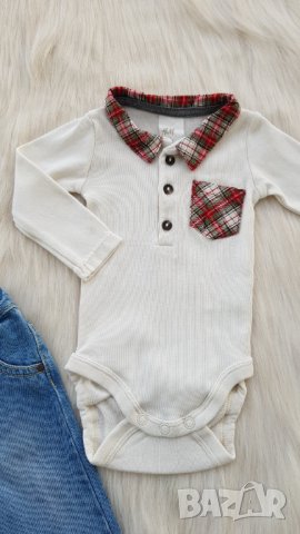 Боди риза H&M и дънки за бебе 0-3 месеца, снимка 6 - Комплекти за бебе - 42200986