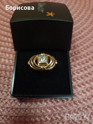 Златен дамски пръстен , снимка 5 - Пръстени - 38997410
