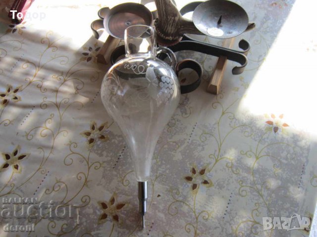 Уникален немски декантер еленов рог свещник изба трофей, снимка 4 - Колекции - 31656766