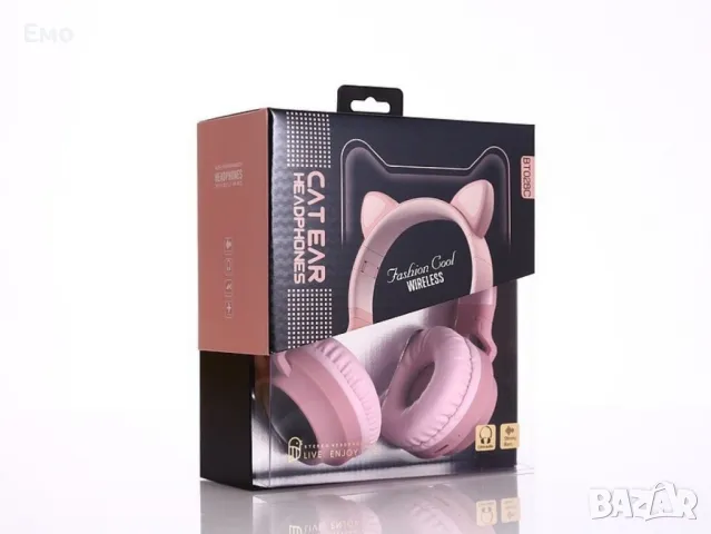 Безжични bluetooth слушалки  с котешки уши за деца BT-023C - EP9, снимка 4 - Bluetooth слушалки - 47826761