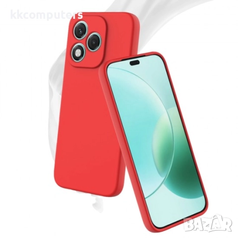 Силиконов кейс bSmart Silicone Soft Cover и Протектор За Honor 400 Lite, Червен, снимка 3 - Калъфи, кейсове - 51930439
