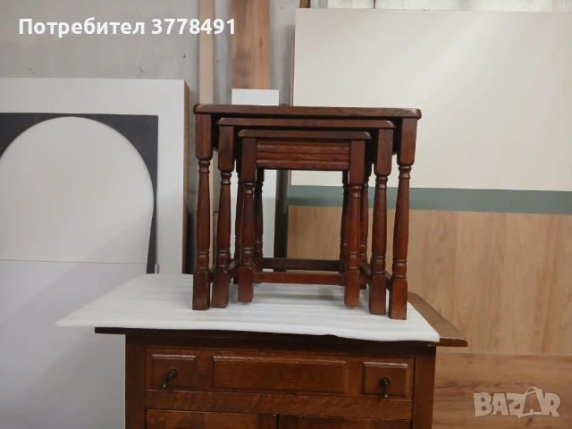 Дъбови масички тип 3 в 1, снимка 5 - Маси - 53909824