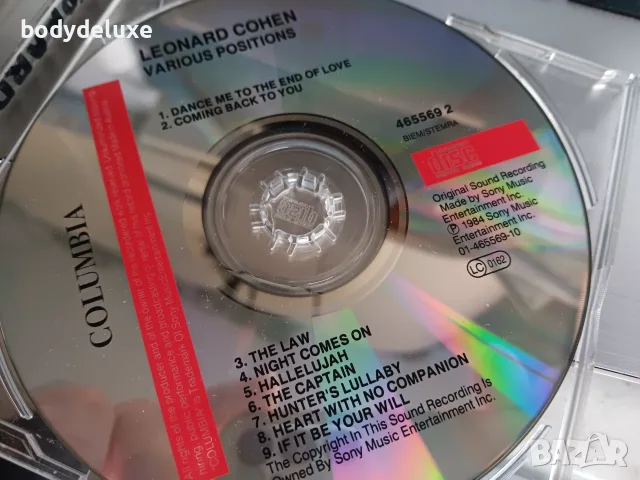 Leonard Cohen аудио дискове, снимка 4 - CD дискове - 56309259