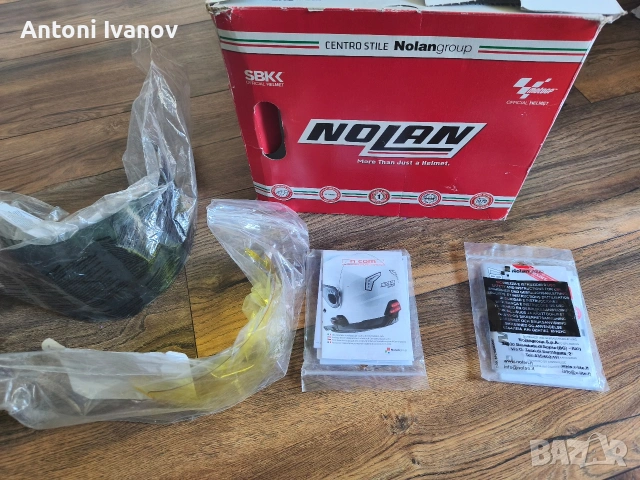 Каска Nolan N87 Rapid N-Com XL бяла – чисто нова, снимка 6 - Спортна екипировка - 54362197