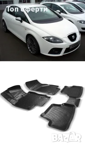 Гумени стелки RizLine съвместими с Seat Leon II 2005-2012, снимка 6 - Аксесоари и консумативи - 48547133