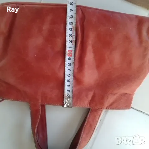 Малка червена чанта от естествена кожа , снимка 6 - Чанти - 49024940