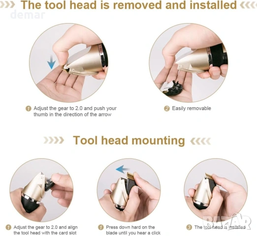 Машинки за подстригване на кучета Pilarmuture, електрическа, акумулаторна, 4 предпазни гребена, снимка 3 - За кучета - 54054061