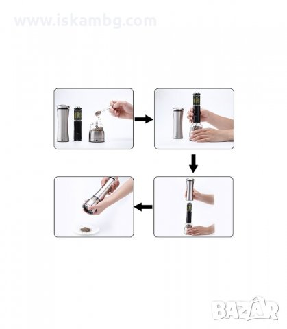 ЕЛЕКТРИЧЕСКА МЕЛНИЧКА ЗА ЧЕРЕН ПИПЕР - код 019 НА БАТЕРИИ, снимка 9 - Аксесоари за кухня - 33968726