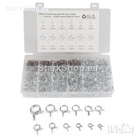  Скоба за маркуч 285бр в кути, снимка 3 - Други инструменти - 42753719