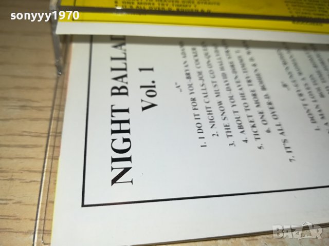 NIGHT BALLADS VOL.1 КАСЕТА 0111231641, снимка 5 - Аудио касети - 42811450