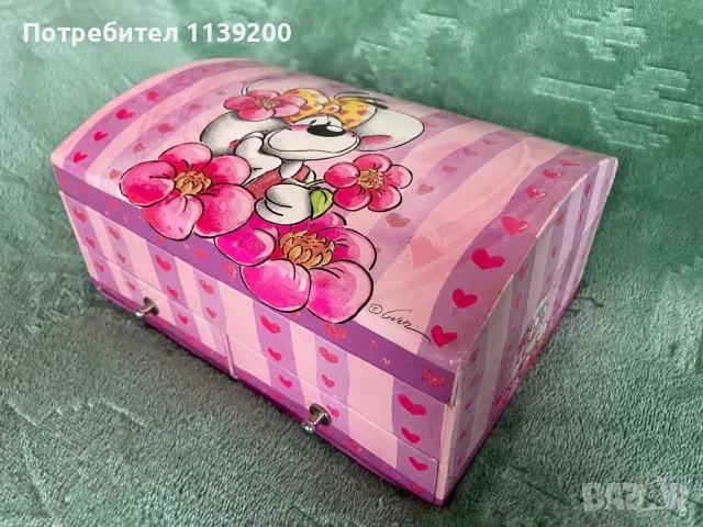 Diddl детска розова кутия за бижута, снимка 4 - Други - 48159835