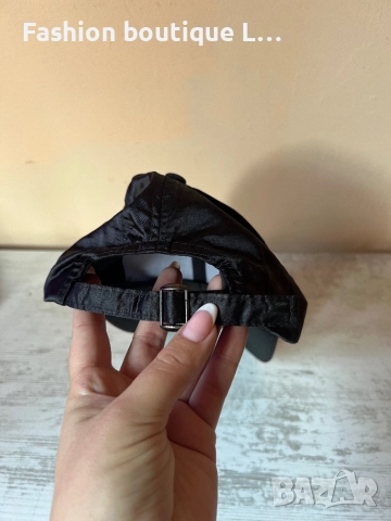 Дамска черна сатенена бейзболна шапка с бронирана роза и регулираща се обиколка на главата 🖤, снимка 4 - Шапки - 52944013