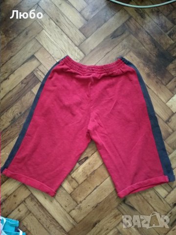 Червени къси памучни панталони, снимка 2 - Детски къси панталони - 37827383