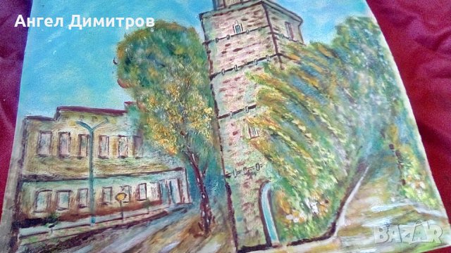 Хлебаров маслена картина кулата Свищов , снимка 2 - Картини - 42894363