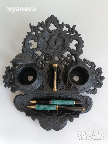 Немска чугунена мастилница от  "Moritz Müller", снимка 3 - Антикварни и старинни предмети - 51756753