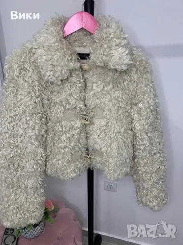 Пухено палто на Zara размер XS-S, снимка 12 - Палта, манта - 48989926