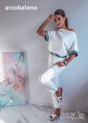 Елегантен дамски комплект от две части SABRINA     , снимка 5 - Комплекти - 50750632