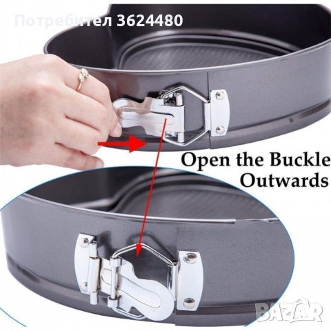 Незалепващи форми за печене с падащо дъно , снимка 2 - Съдове за готвене - 40039924