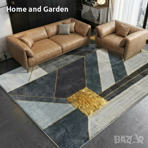  МОДЕРЕН КИЛИМ ЗА ХОЛ — ГЕОМЕТРИЧЕН ДИЗАЙН , снимка 2 - Килими - 53875068