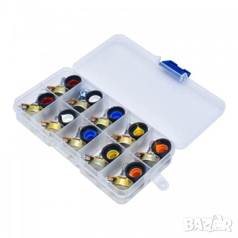 Комплект потенциометри, различни стойности, 10 бр., снимка 3 - Друга електроника - 39952723