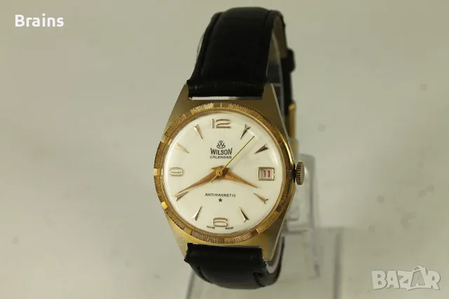 1960's WILSON Calendar Швейцарски Ръчен Часовник