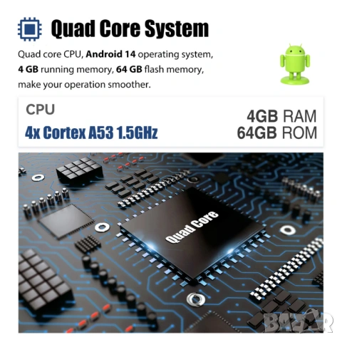 Audi A3 2003-2012 9” 2-DIN мултимедия с Android’15, 4GB/64GB , снимка 7 - Аксесоари и консумативи - 53053731