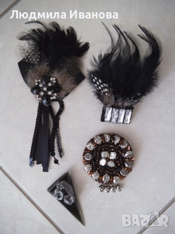 Брошки, гердани, обеци, гривни, снимка 3 - Бижутерийни комплекти - 52419002