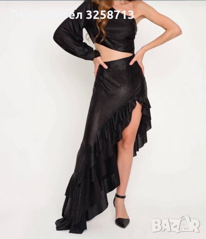 Черна официална рокля, снимка 2 - Рокли - 35184345