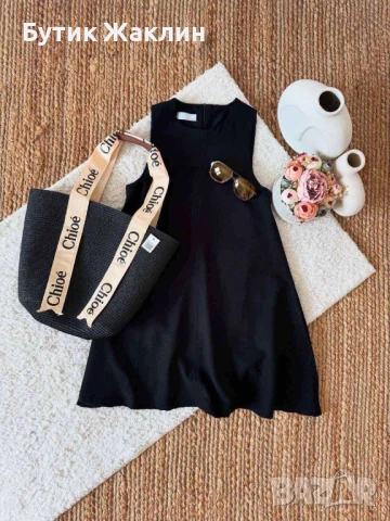 Дамска рокля тип лен, снимка 1