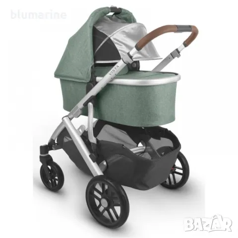 Бебешка количка UPPAbaby VISTA V2 Emmett Green Melange, снимка 14 - Детски колички - 47732077