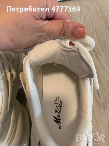 Бежави дамски маратонки, снимка 3 - Маратонки - 53973354