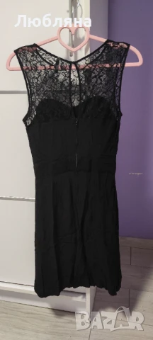 Черна Рокля С Дантела, снимка 2 - Детски рокли и поли - 51160328