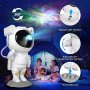 Астронавт звезден LED проектор Izoxis, Нощна лампа за деца, 360 настройка, Дистанционно, Бял, снимка 1 - Друга електроника - 42791604