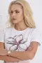 Блуза “Miss Kiss Pink Bloom” – бяла блуза с розова апликация арт.5092, снимка 2