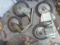 Въртящи се колела от поцинкована стомана с черна гума, снимка 2