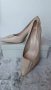 Стилни дамски обувки с висок ток в бежово, снимка 2