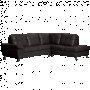 Кожен ъглов диван JANE - земно кафяв, снимка 1 - Дивани и мека мебел - 33723188